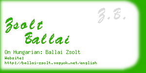 zsolt ballai business card